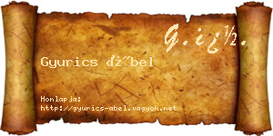 Gyurics Ábel névjegykártya
