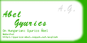 abel gyurics business card
